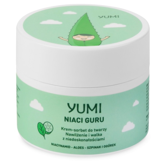 23749191681722553 Niaci Guru nawilżająco-równoważący krem-sorbet do twarzy Szpinak-Ogórek 50ml - obrazek 1