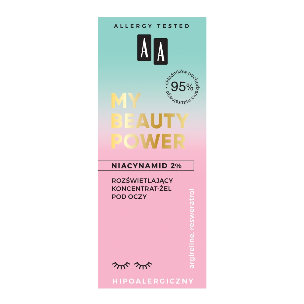 23787191617014847 My Beauty Power Niacynamid 2% rozświetlający koncentrat-żel pod oczy 15ml - obrazek 1