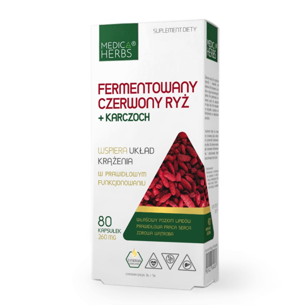 23841011746787928 Fermentowany Czerwony Ryż + Karczoch suplement diety 80 kapsułek - obrazek 1
