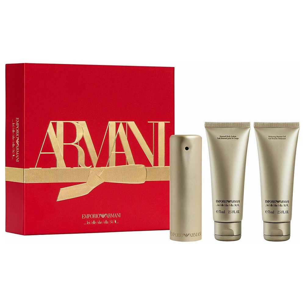 23848451633599352 Emporio She zestaw woda perfumowana spray 50ml + balsam do ciała 75ml + żel pod prysznic 75ml - obrazek 1