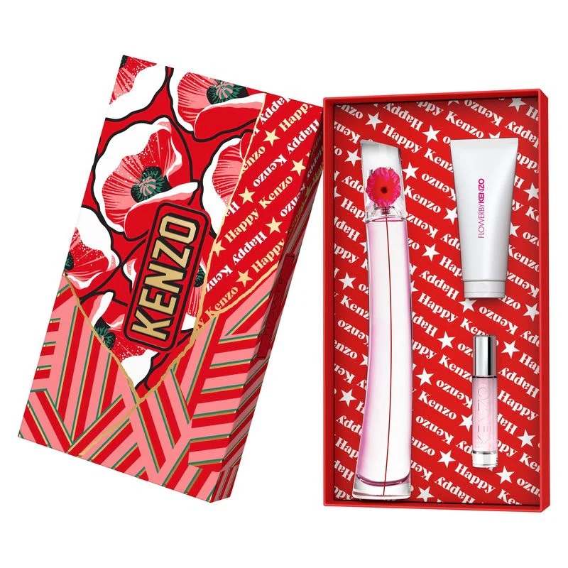23857391745490313 Flower by Kenzo Poppy Bouquet zestaw woda perfumowana spray 100ml + balsam do ciała 75ml + woda perfumowana spray 10ml - obrazek 1