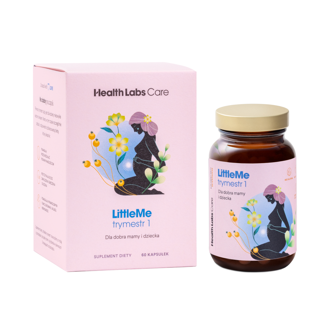 23944751674662410 LittleMe formuła wspierająca prawidłowy rozwój ciąży trymestr 1 suplement diety 60 kapsułek - obrazek 1