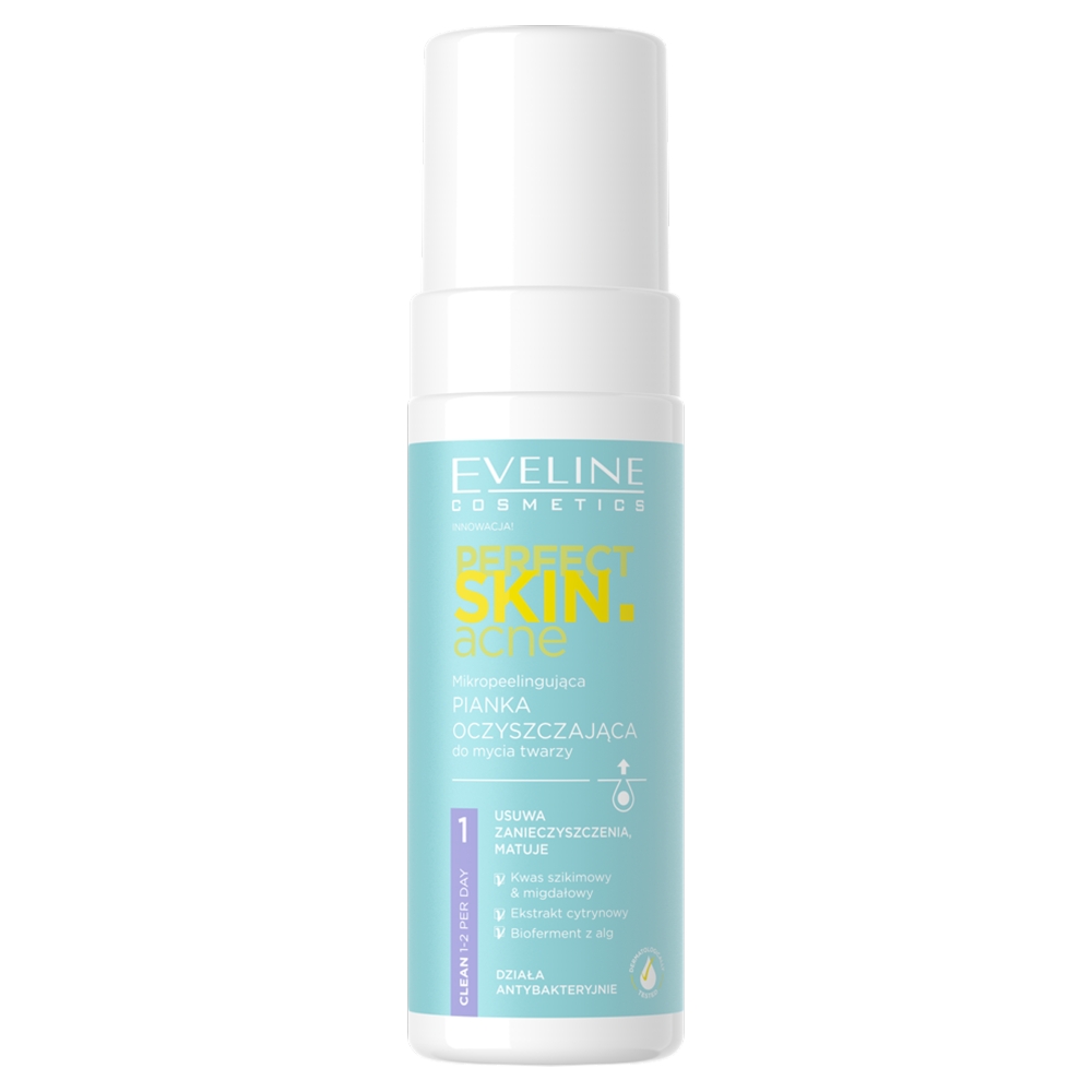 24091741675843907 Perfect Skin.acne mikropeelingująca pianka oczyszczająca do mycia twarzy 150ml - obrazek 1