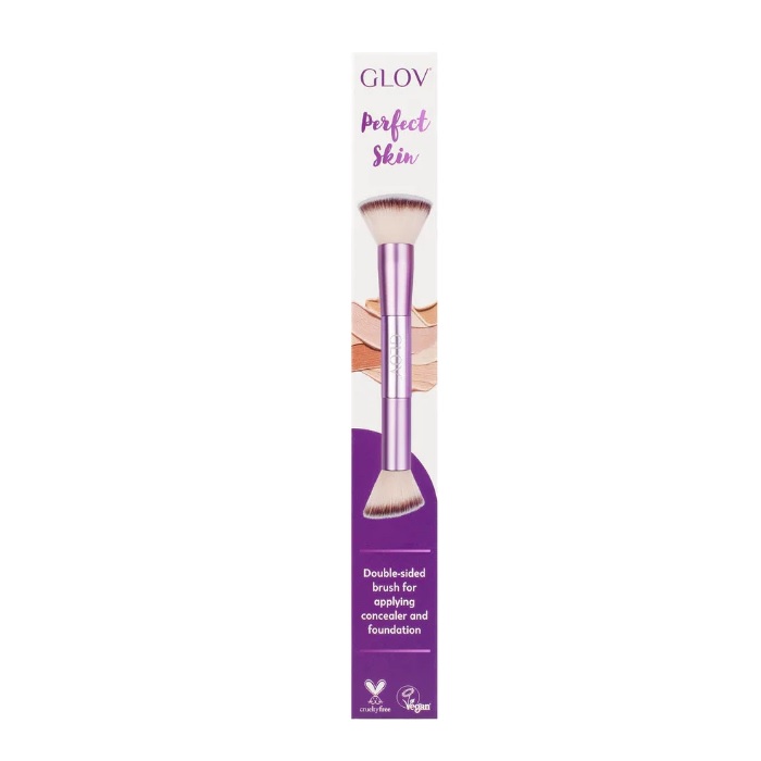 24346971675682288 Perfect Skin wielofunkcyjny pędzel do nakładania podkładu i korektora Purple - obrazek 1
