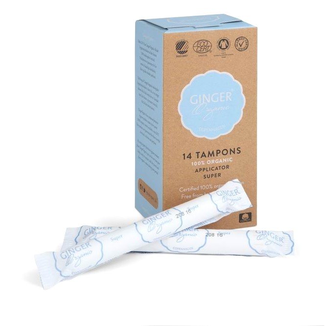 24414701613662990 Tampons tampony organiczne z aplikatorem Super 14szt - obrazek 1