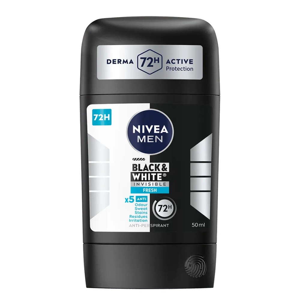 24488091751034686 Men Black&White Invisible Fresh antyperspirant w sztyfcie 50ml - obrazek 1