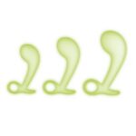 Glow In The Dark Silicone Prostate Training zestaw świecących w ciemności korków do ćwiczeń prostaty White