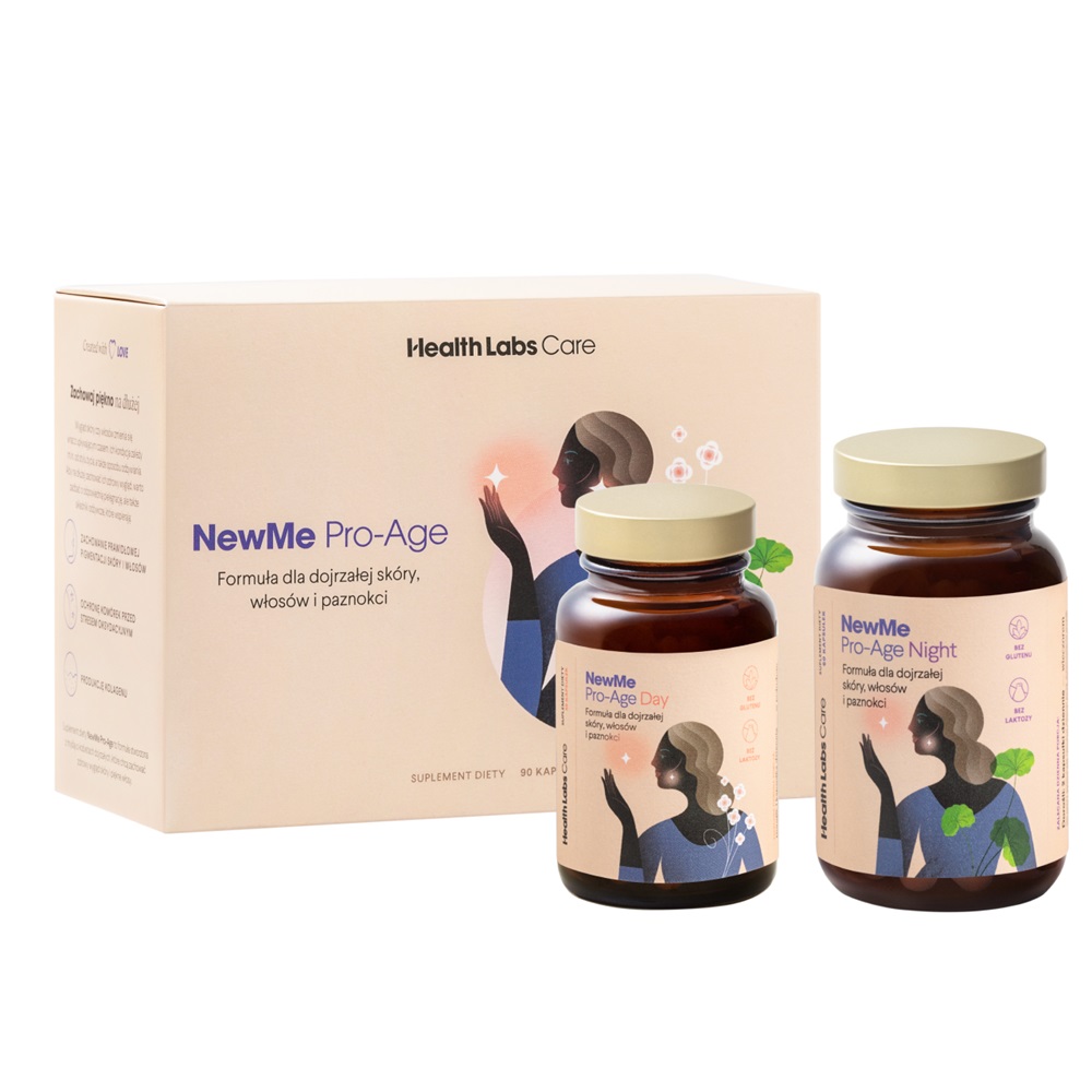 24656341712325521 NewMe Pro-Age Day&Night formuła dla dojrzałej skóry włosów i paznokci suplement diety 90 kapsułek - obrazek 1