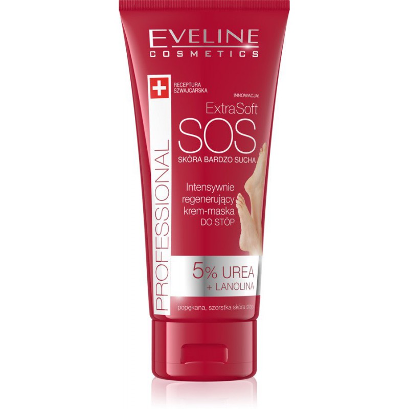 24736121605710628 Extra Soft SOS intensywnie regenerujący krem-maska do stóp 5% urea + lanolina 100ml - obrazek 1