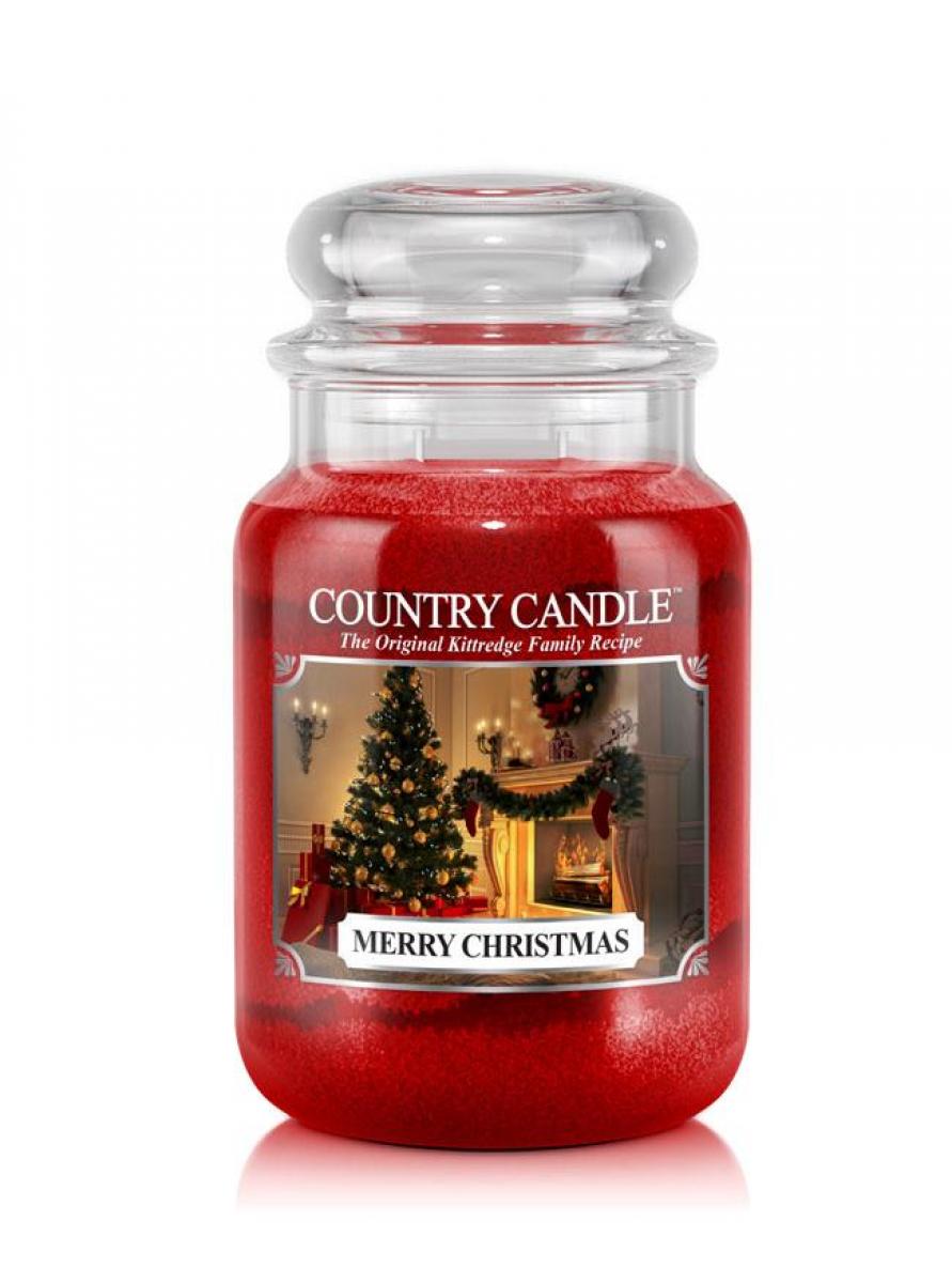 24777831603087423 Duża świeca zapachowa z dwoma knotami Merry Christmas 652g - obrazek 1