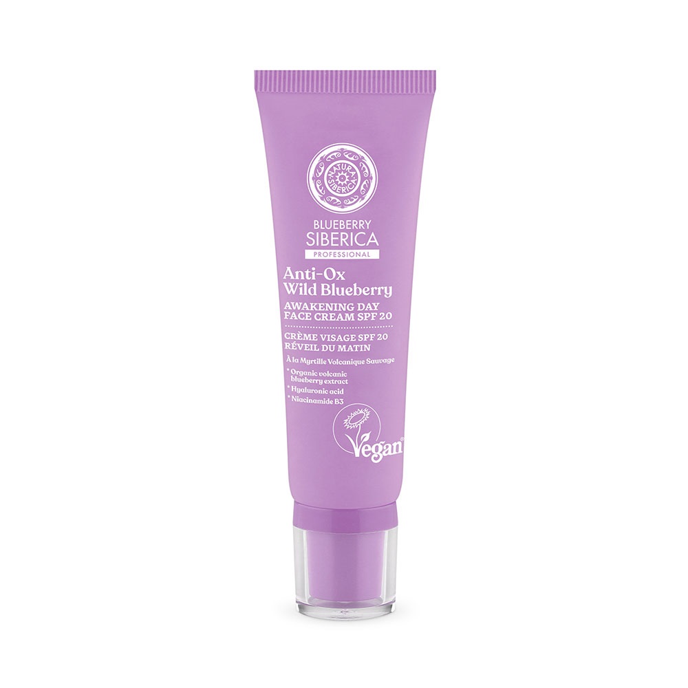 24848701660298463 Blueberry Siberica wegański pobudzający krem do twarzy na dzień z filtrem SPF20 50ml - obrazek 1