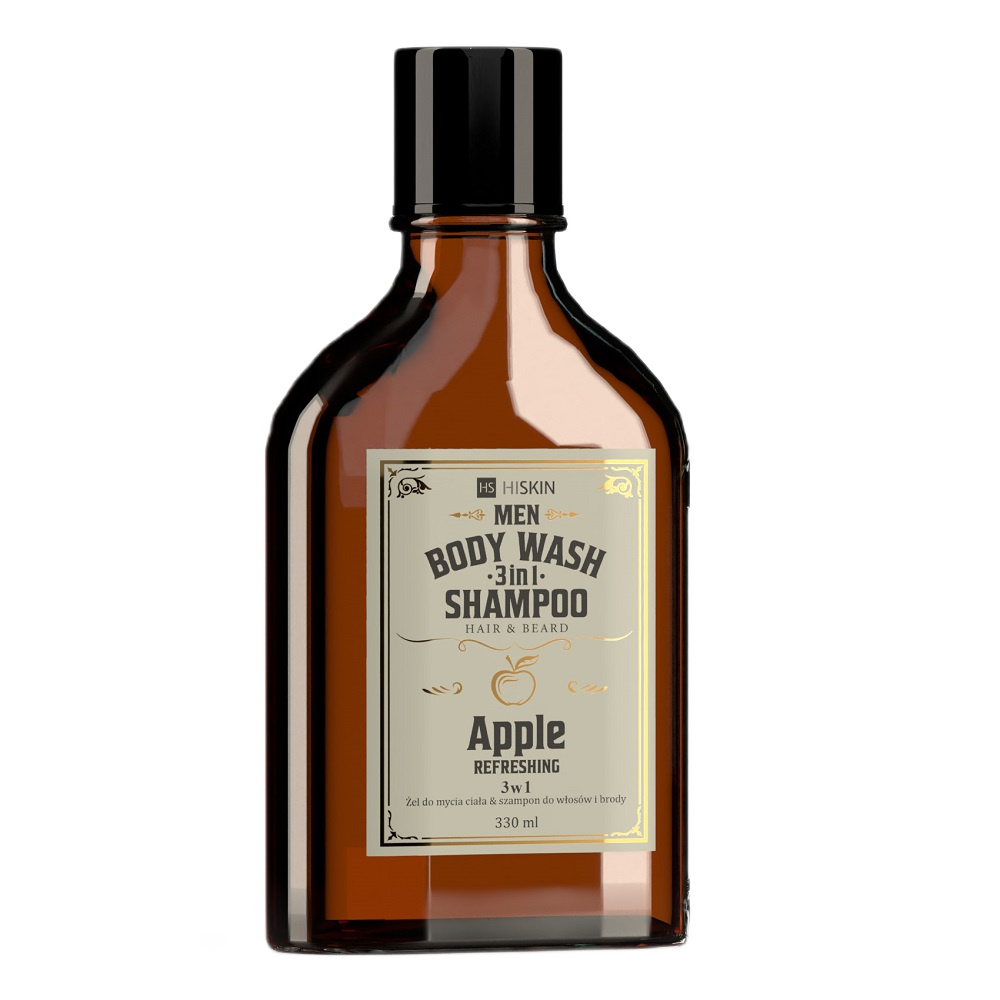 24929881720633017 Men Whisky żel do mycia ciała i szampon do włosów i brody 3w1 Apple 330ml - obrazek 1