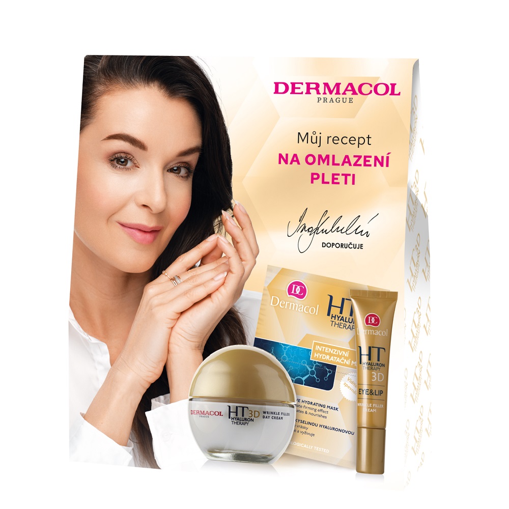25053231760029818 Hyaluron Therapy zestaw remodelujący krem na dzień 50ml + krem remodelujący okolice oczu i ust 15ml + maska intensywnie nawilżająca 2x8g - obrazek 1