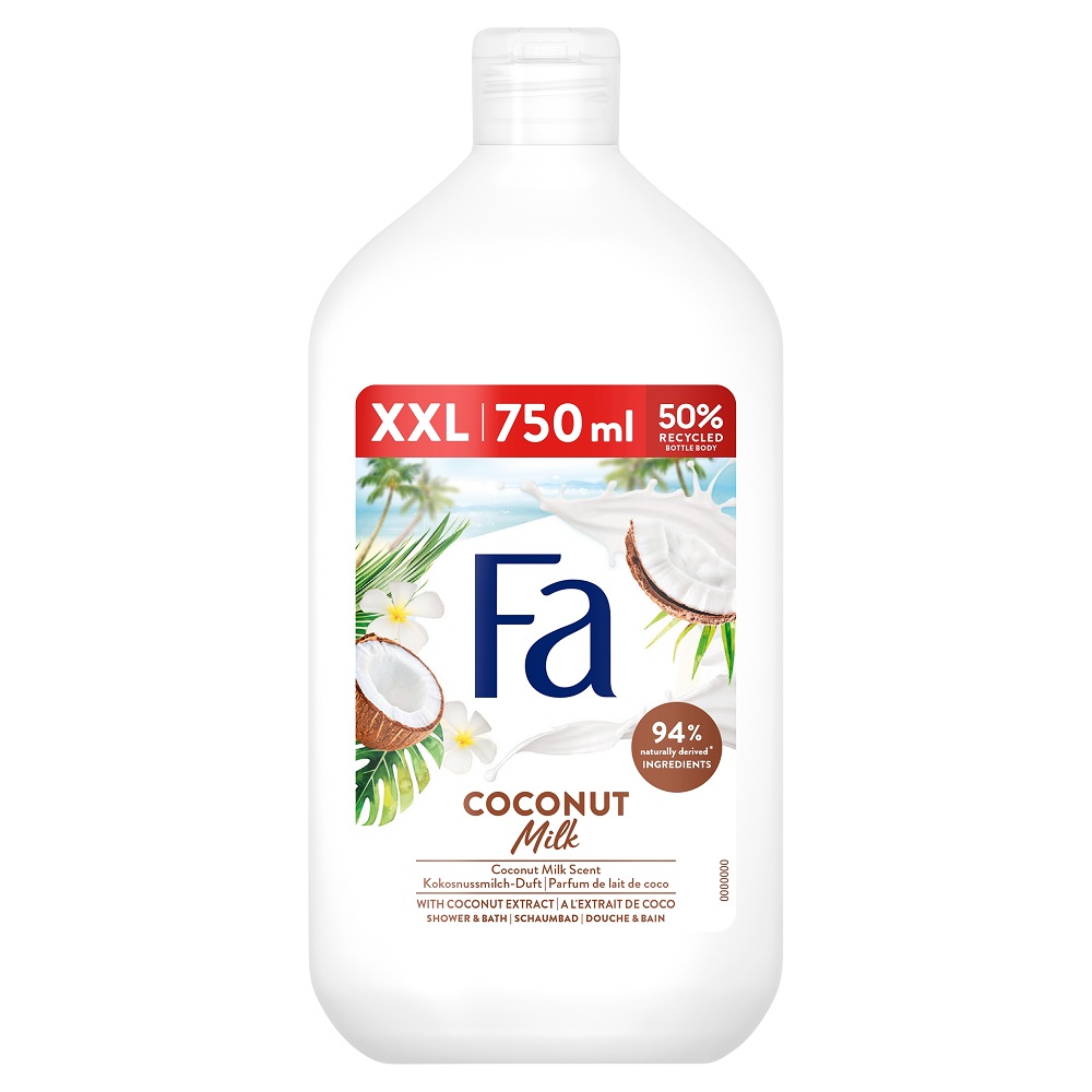 25154801739883709 Coconut Milk kremowy żel pod prysznic o zapachu mleczka kokosowego 750ml - obrazek 1
