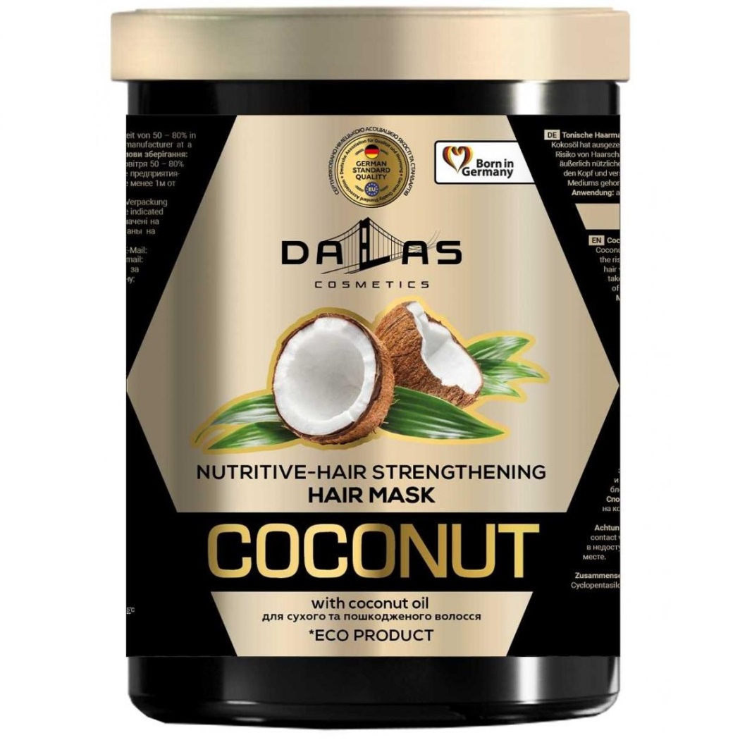 25179611689060389 Coconut maska do włosów osłabionych i odwodnionych 1000g - obrazek 1
