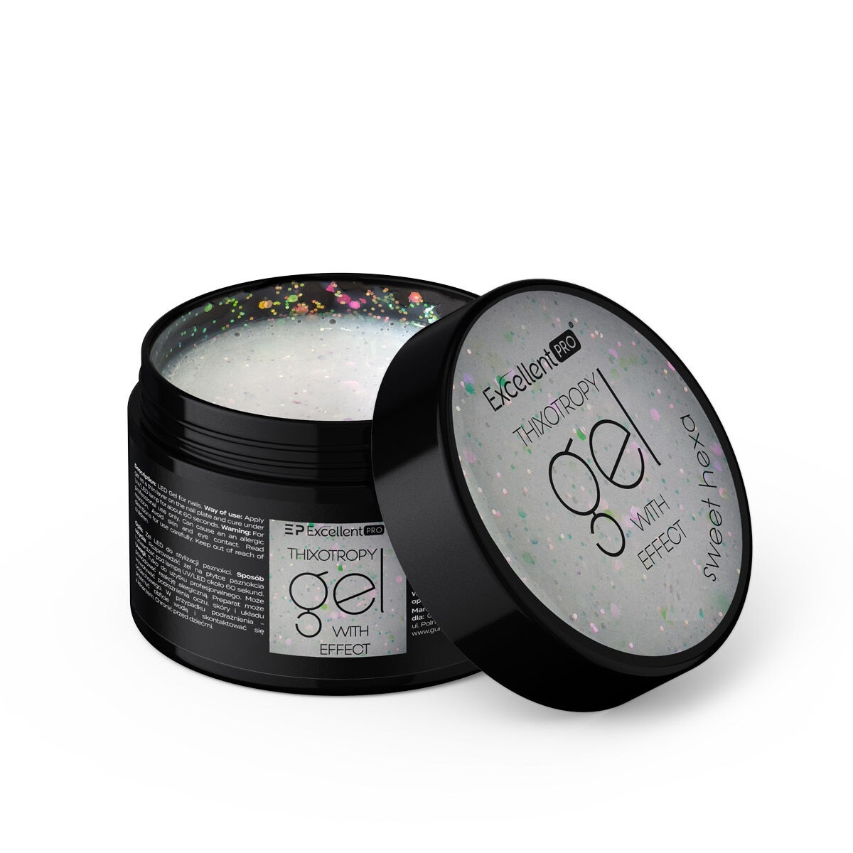 Kozubek.info for Gelpolish.pro Thixotropy Gel With Effect żel budujący Sweet Hexa 15g - obrazek 1