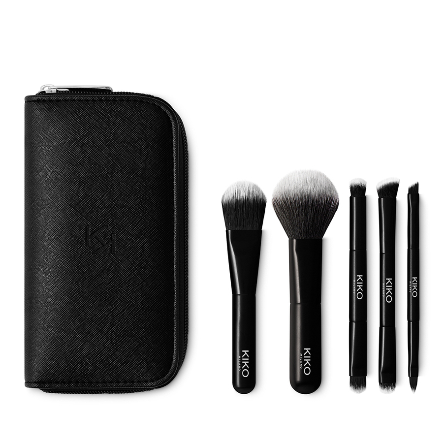 TRAVEL BRUSH SET Travel Brush kosmetyczka podróżna z 5 profesjonalnymi pędzlami - obrazek 1