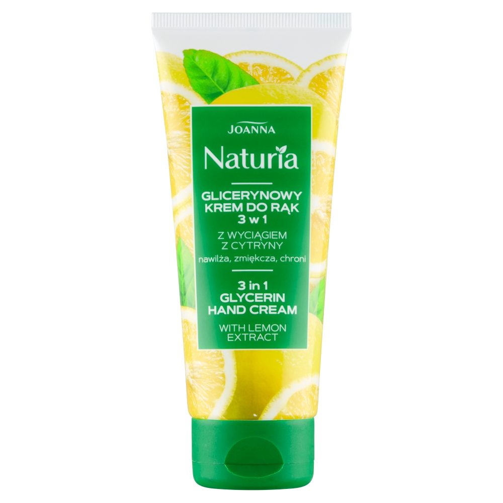 25589021626950562 Naturia glicerynowy krem do rąk 3w1 z wyciągiem z cytryny 100g - obrazek 1