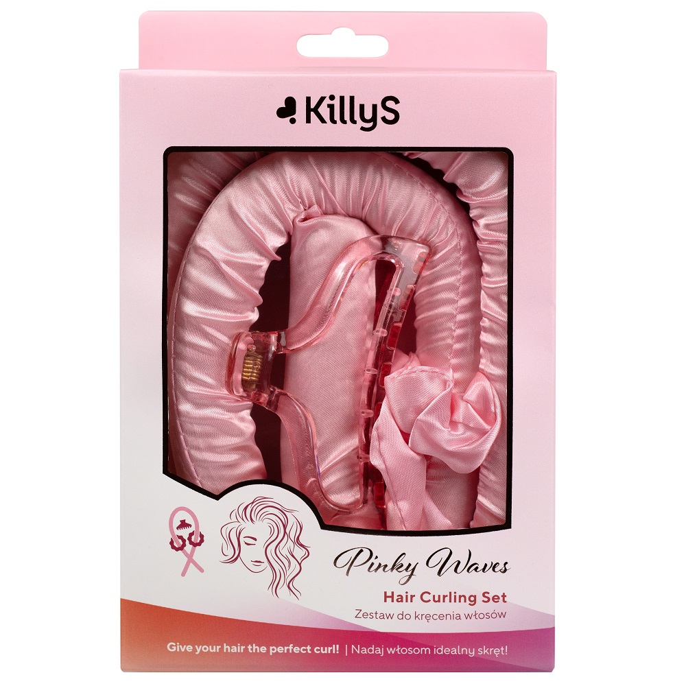 25706841738953048 Pinky Waves wałek do kręcenia włosów ze scrunchie i klamrą - obrazek 1