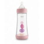 Perfect5 butelka antykolkowa ze smoczkiem silikonowym przepływ szybki 4m+ Girl 300ml