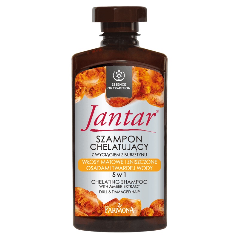 26182371692187886 Jantar szampon chelatujący z wyciągiem z bursztynu do włosów matowych i zniszczonych 330ml - obrazek 1