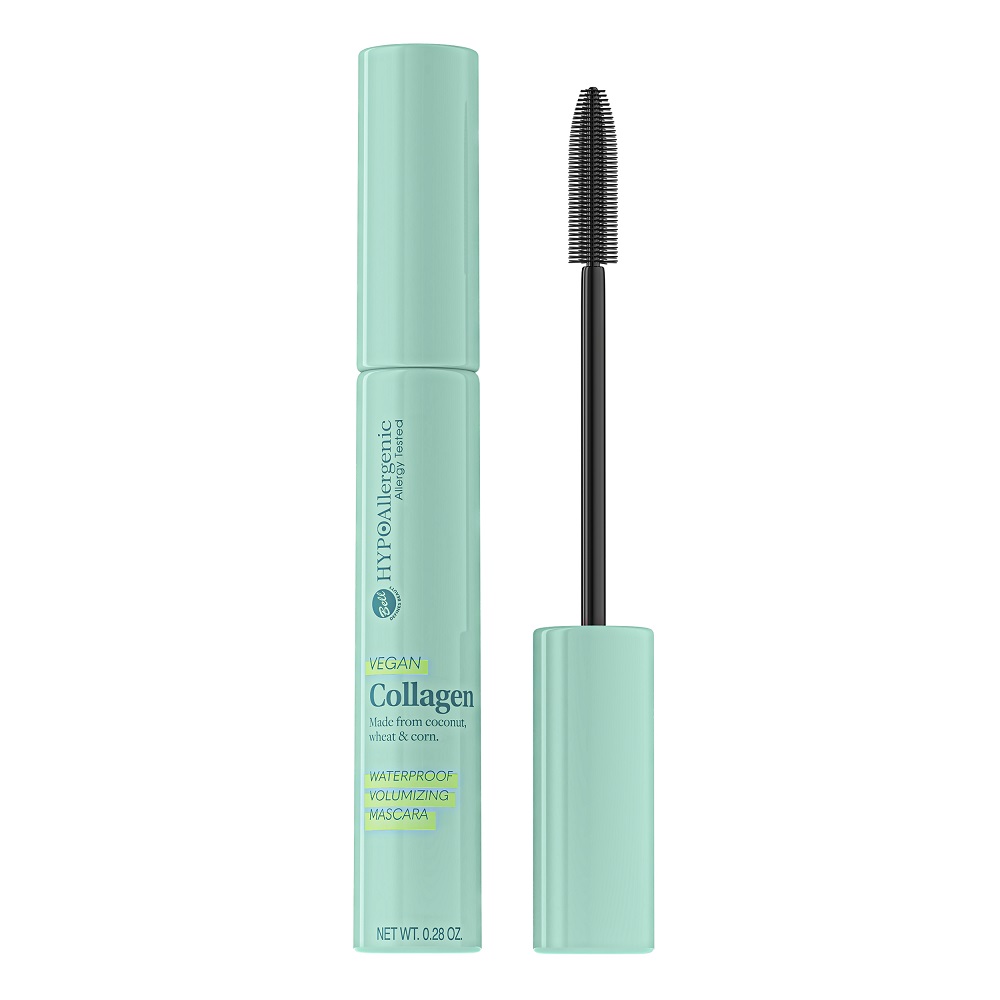 26245581715756779 Hypoallergenic Vegan Collagen Waterproof Volumizing Mascara wodoodporny tusz do rzęs z wegańskim kolagenem Black 8g - obrazek 1