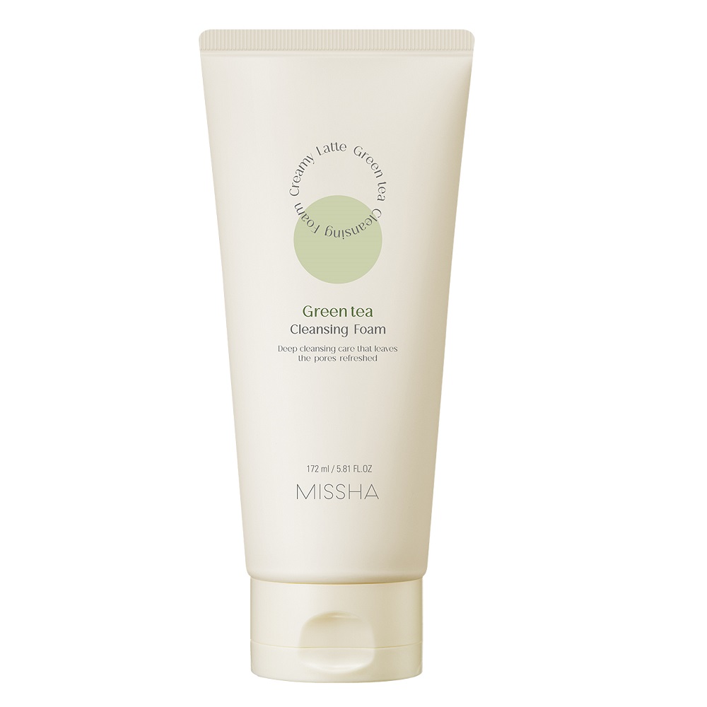 26257881702375430 Creamy Latte Cleansing Foam kremowa pianka oczyszczająca do twarzy Green Tea 172ml - obrazek 1
