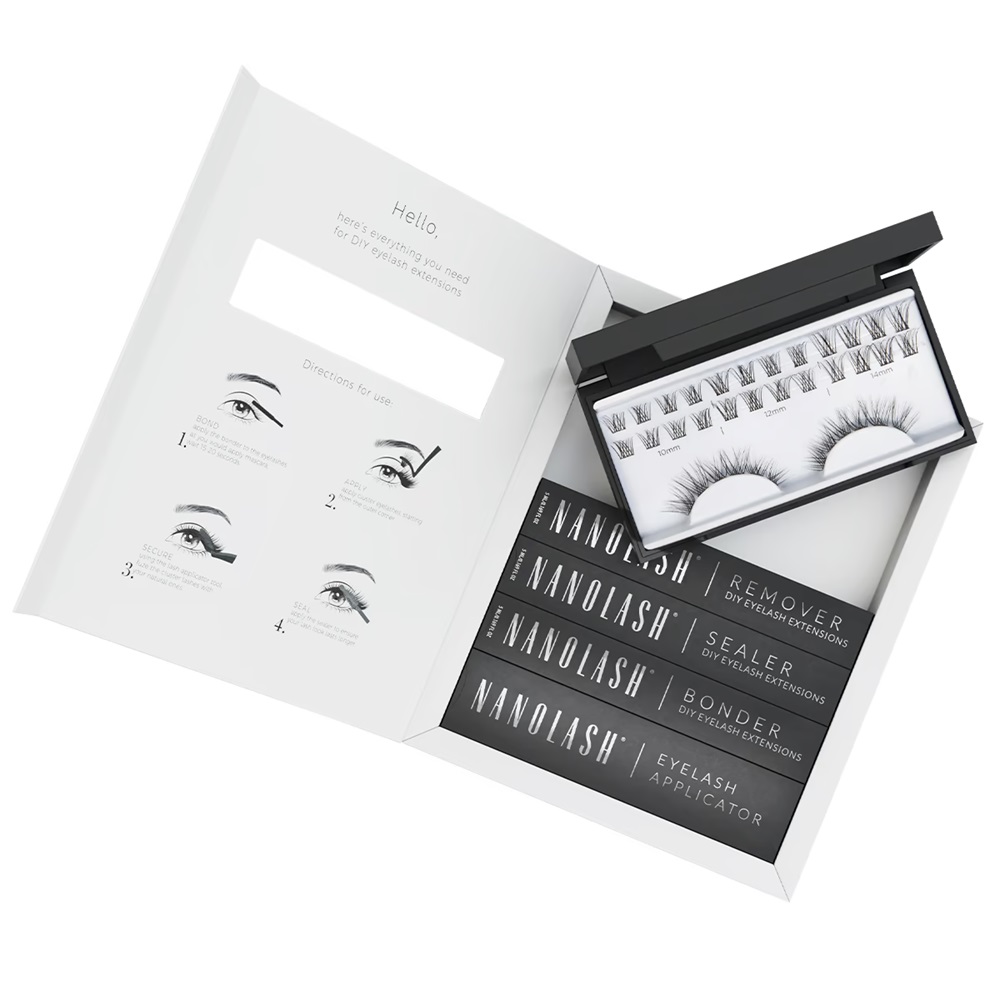 26260751715775105 DIY Extensions Starter Kit zestaw sztuczne rzęsy 10.12.14mm Classy 36szt. + bonder do rzęs 5ml + sealer do rzęs 5ml + aplikator do rzęs 1szt. + remover do rzęs 5ml - obrazek 1