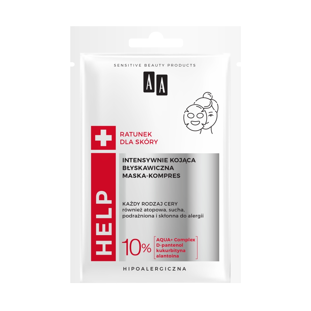 26263981684835721 Help Cera Atopowa intensywnie kojąca błyskawiczna maska-kompres na tkaninie 18ml - obrazek 1