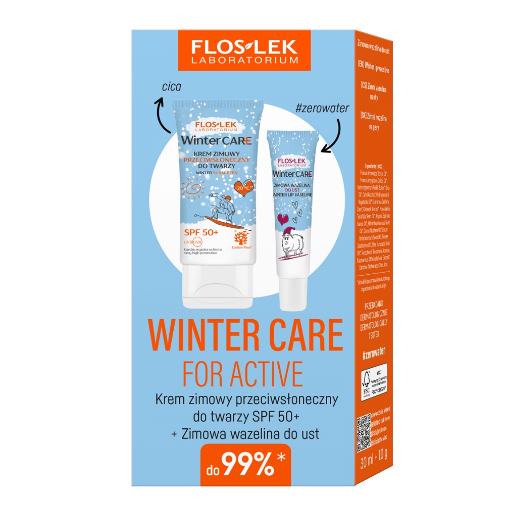 26300541730311495 Winter Care For Active zestaw krem zimowy przeciwsłoneczny SPF50+ 30ml + zimowana wazelina do ust 10g - obrazek 1