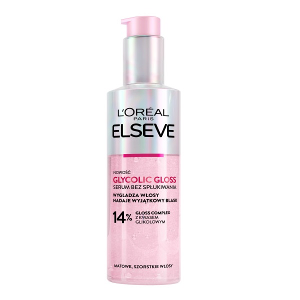 26437821711428460 Elseve Glycolic Gloss serum bez spłukiwania do włosów szorstkich i matowych 150ml - obrazek 1