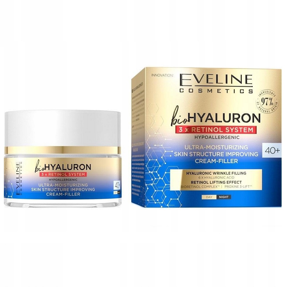 26483791752812831 BioHyaluron 3 x Retinol ultranawilżający krem-filler poprawiający strukturę skóry 40+ 50ml - obrazek 1