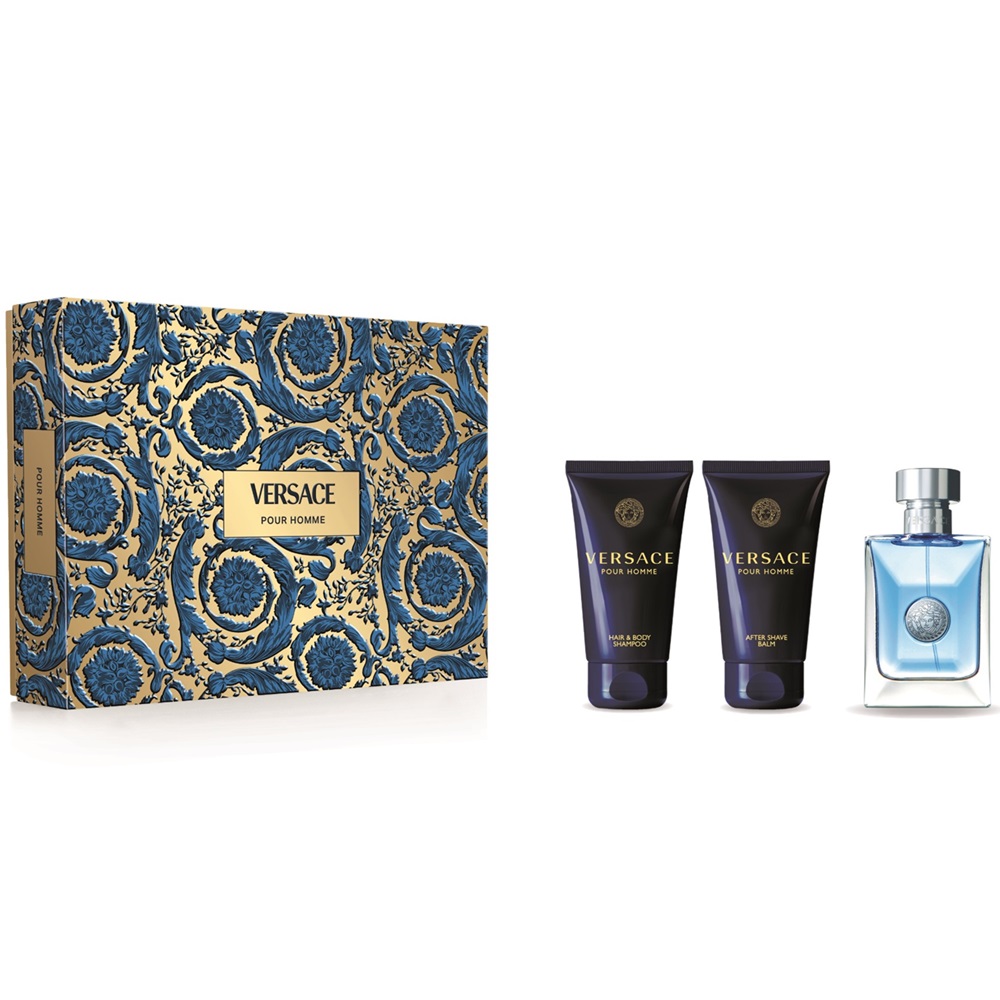 26529991744710600 Pour Homme zestaw woda toaletowa spray 50ml + balsam po goleniu 50ml + żel pod prysznic 50ml - obrazek 1