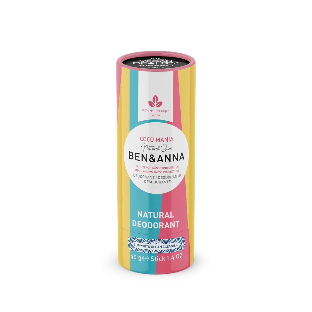 Exclusive Mockups for Branding and Packaging Design Natural Soda Deodorant naturalny dezodorant na bazie sody sztyft kartonowy Coco Mania 40g - obrazek 1