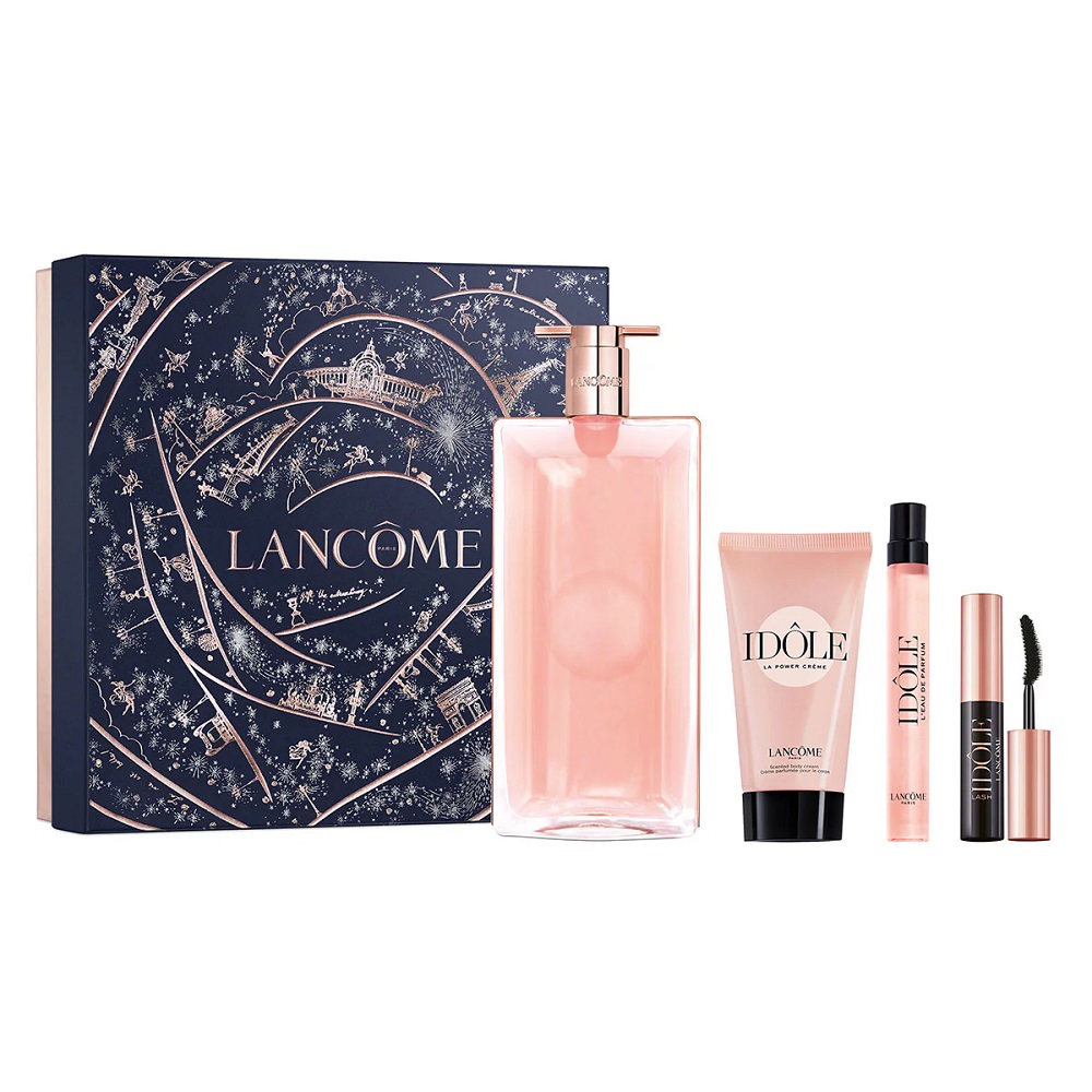 26643621733219369 Idole zestaw woda perfumowana spray 100ml + balsam do ciała 50ml + woda perfumowana spray 10ml + mini tusz do rzęs 2ml - obrazek 1