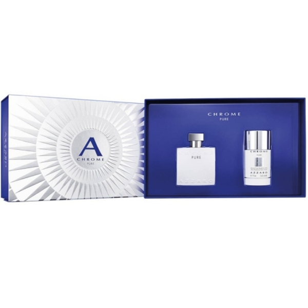 26754251702297496 Chrome Pure zestaw woda toaletowa spray 50ml + dezodorant sztyft 75ml - obrazek 1