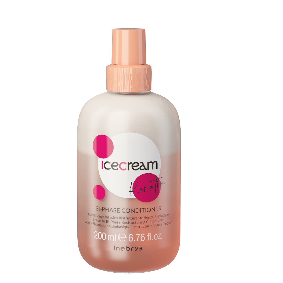 26768471675228524 Ice Cream Keratin restrukturyzująca odżywka dwufazowa bez spłukiwania 200ml - obrazek 1