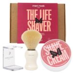 The Life Shaver Black Pomegranate zestaw krem do golenia 100ml + pędzel do golenia + stojak na pędzel