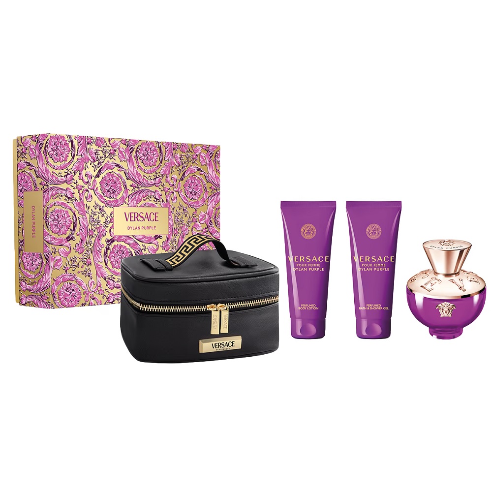 26966221732260482 Dylan Purple Pour Femme zestaw woda perfumowana spray 100ml + żel pod prysznic 100ml + balsam do ciała 100ml + kosmetyczka - obrazek 1