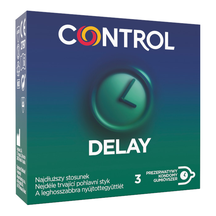 27263601682477477 Delay opóźniające wytrysk prezerwatywy z naturalnego lateksu 3szt. - obrazek 1