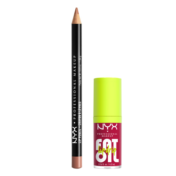 27264911759602346 Duo Kit zestaw Slim Lip Pencil kredka do ust Natural 1.04g + Fat Oil Lip Drip olejek do ust Newsfeed 4.8ml - obrazek 1