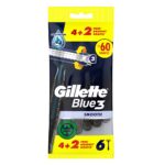 Blue 3 Smooth jednorazowe maszynki do golenia dla mężczyzn 6szt