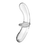 Double Crystal dildo szklane Transparent