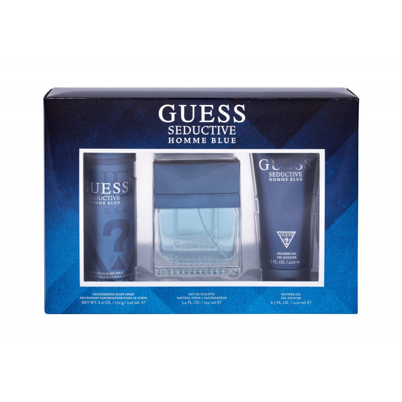 27428801573124288 Seductive Homme Blue zestaw woda toaletowa spray 100ml + żel pod prysznic 200ml + dezodorant spray 226ml - obrazek 1