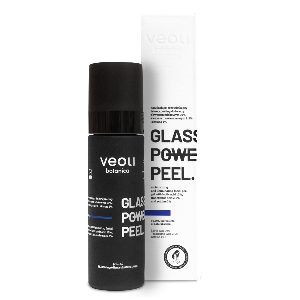 27522821731655993 Glass Skin Power Peel nawilżająco-rozświetlający żelowy peeling do twarzy z kwasem mlekowym 10% traneksamowym 2.5% i ektoiną 1% 30ml - obrazek 1