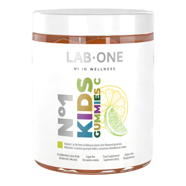 27534201751979235 N°1 Kids Gummies C suplement diety o smaku cytrynowo-limonkowym 60 żelek - obrazek 1