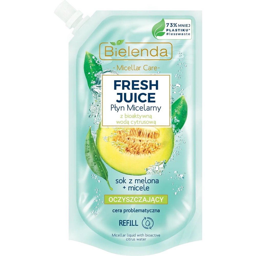 27586381650888891 Fresh Juice płyn micelarny oczyszczający z bioaktywną wodą cytrusową Melon Doypack 500ml - obrazek 1