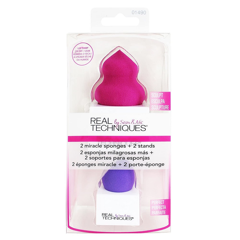 2768641663050296 2 Miracle Sponges + 2 Stands zestaw gąbeczki do makijażu x2 + stojaki na gąbeczki x2 - obrazek 1