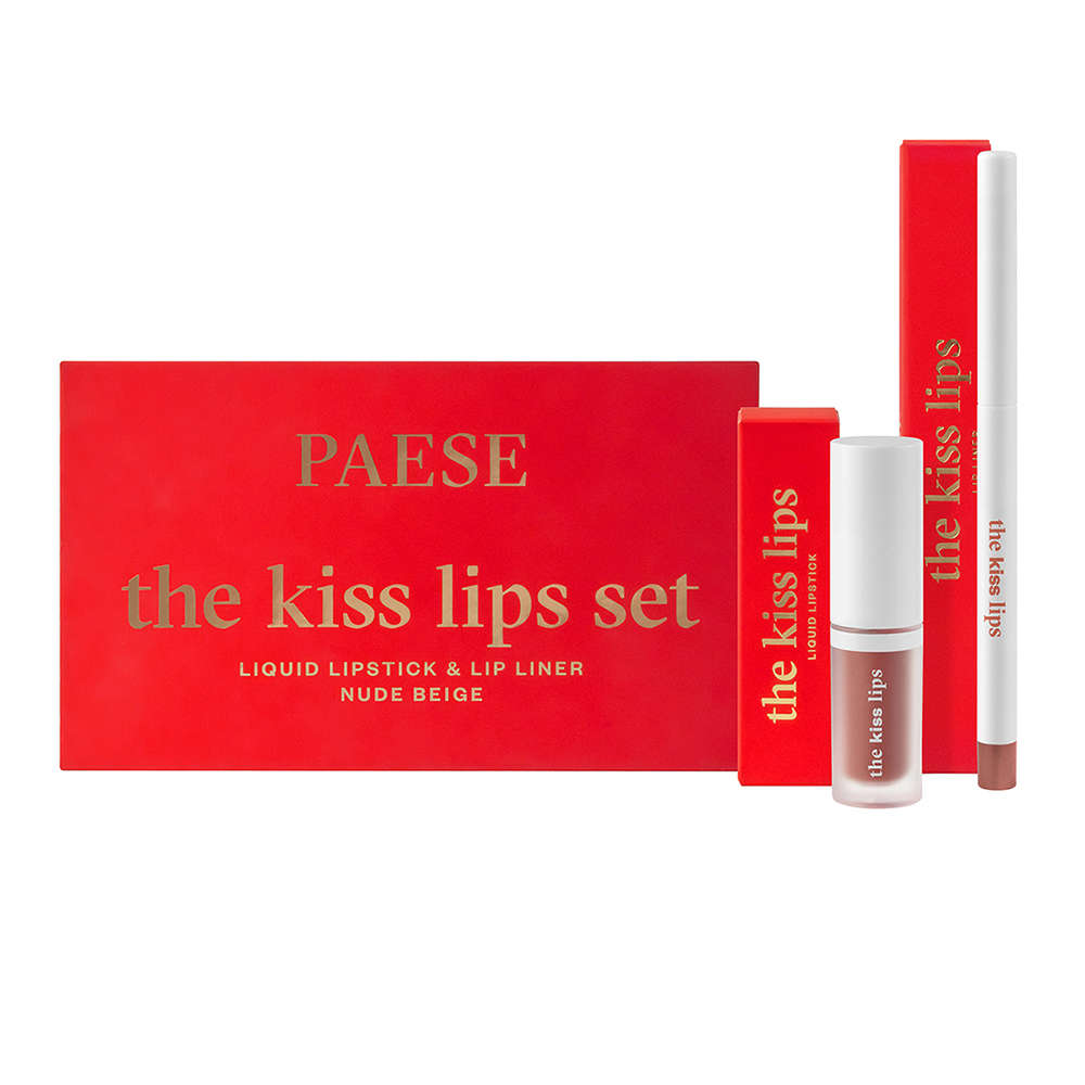 27741531724154851 The Kiss Lips zestaw pomadka i konturówka 01 Nude Beige - obrazek 1