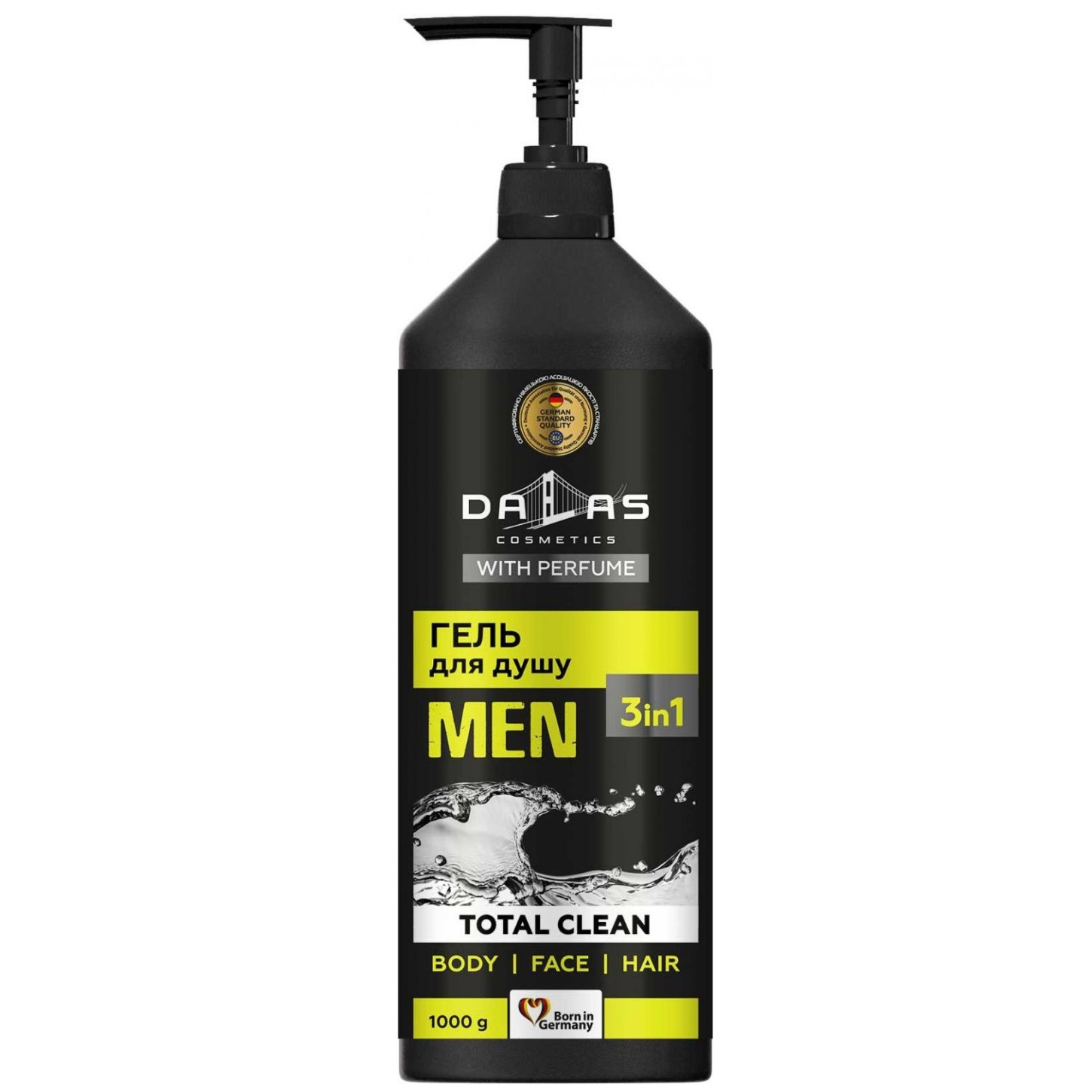 27775671689067409 Men żel pod prysznic 3w1 Total Clean 1000g - obrazek 1